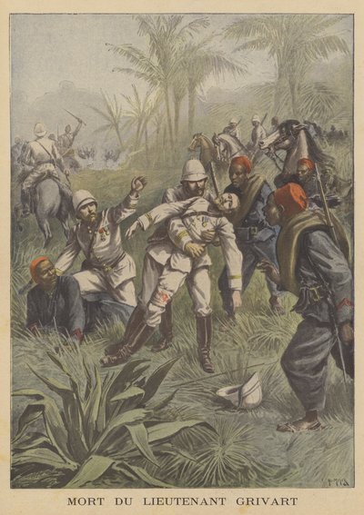 Death of Lieutenant Grivart by French School